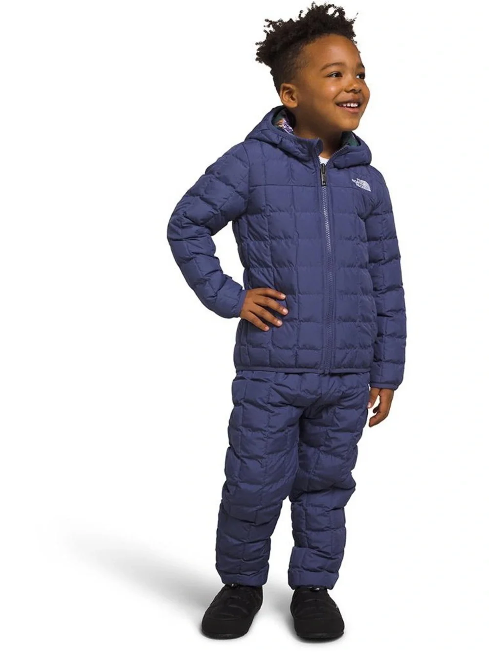 The North Face Kids Reversible ThermoBall Hooded Jacket, 5, Cave Blue
